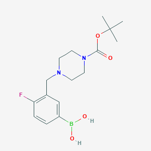 3-((4-(Tert-butoxycarbonyl)piperazin-1-yl)methyl)-4-fluorophenylboronic acid