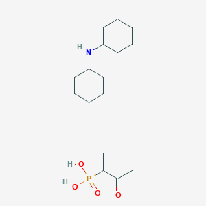 molecular formula C16H32NO4P B14460655 N-cyclohexylcyclohexanamine; 3-oxobutan-2-ylphosphonic acid CAS No. 68064-35-7