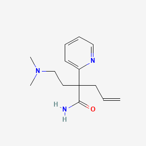 molecular formula C14H21N3O B14460687 alpha-Allyl-alpha-(2-(dimethylamino)ethyl)-2-pyridineacetamide CAS No. 71824-57-2