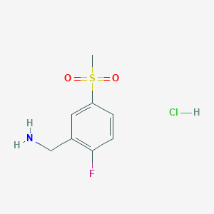 (2-Fluoro-5-methanesulfonylphenyl)methanamine hydrochloride