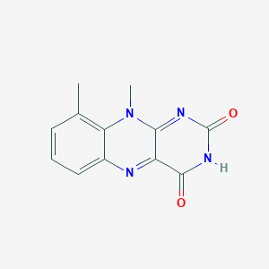 molecular formula C12H10N4O2 B14460758 9,10-Dimethylbenzo[g]pteridine-2,4-dione CAS No. 71256-11-6