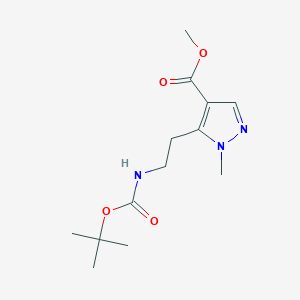 5-(2-tert-Butoxycarbonylamino-ethyl)-1-methyl-1H-pyrazole-4-carboxylic acid methyl ester