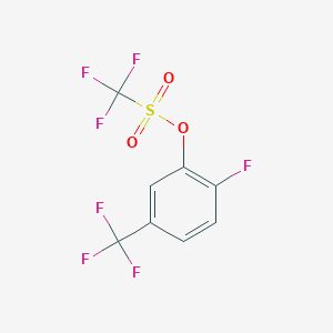 molecular formula C8H3F7O3S B1446080 2-Fluoro-5-(trifluoromethyl)phenyl trifluoromethanesulphonate CAS No. 1446016-79-0