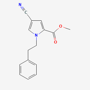 molecular formula C15H14N2O2 B14460812 Methyl 4-cyano-1-(2-phenylethyl)-1H-pyrrole-2-carboxylate CAS No. 66491-00-7