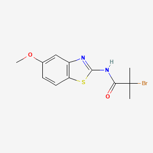 molecular formula C12H13BrN2O2S B1446083 2-Bromo-N-(5-methoxy-1,3-benzothiazol-2-yl)-2-methylpropanamide CAS No. 1858250-48-2