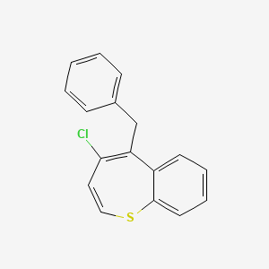 molecular formula C17H13ClS B14460961 5-Benzyl-4-chloro-1-benzothiepine CAS No. 66769-02-6