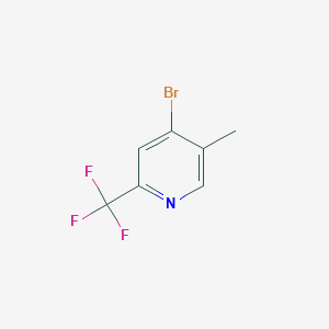 molecular formula C7H5BrF3N B1446098 4-Bromo-5-methyl-2-(trifluoromethyl)pyridine CAS No. 1211583-89-9