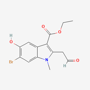 ethyl 6-bromo-5-hydroxy-1-methyl-2-(2-oxoethyl)-1H-indole-3-carboxylate