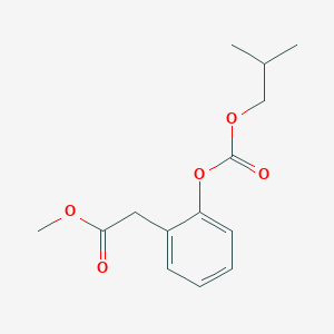 molecular formula C14H18O5 B14461008 Methyl (2-{[(2-methylpropoxy)carbonyl]oxy}phenyl)acetate CAS No. 66411-83-4