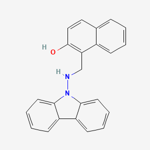 molecular formula C23H18N2O B14461036 1-{[(9H-Carbazol-9-YL)amino]methyl}naphthalen-2-OL CAS No. 74586-19-9