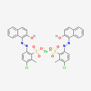 molecular formula C34H24BaCl2N4O8S2 B14461053 barium(2+);3-chloro-6-[(2-hydroxynaphthalen-1-yl)diazenyl]-2-methylbenzenesulfonate CAS No. 68368-34-3