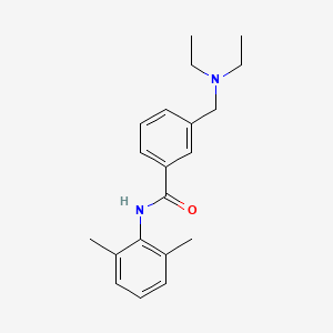 molecular formula C20H26N2O B14461064 Benzamide, 3-((diethylamino)methyl)-N-(2,6-dimethylphenyl)- CAS No. 74433-32-2