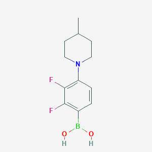 molecular formula C12H16BF2NO2 B1446108 (2,3-二氟-4-(4-甲基哌啶-1-基)苯基)硼酸 CAS No. 1704069-62-4
