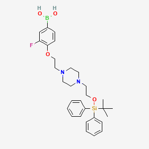 (4-(2-(4-(2-((Tert-butyldiphenylsilyl)oxy)ethyl)piperazin-1-yl)ethoxy)-3-fluorophenyl)boronic acid