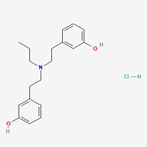 molecular formula C19H26ClNO2 B14461128 Phenol, 3,3'-((propylimino)di-2,1-ethanediyl)bis-, hydrochloride CAS No. 74515-04-1