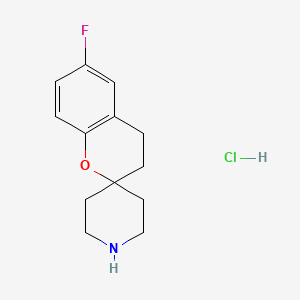 molecular formula C13H17ClFNO B1446114 6-Fluorospiro[chroman-2,4'-piperidine]-HCl CAS No. 936648-52-1