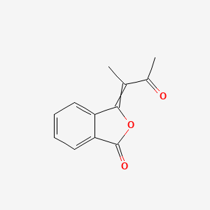 molecular formula C12H10O3 B14461177 3-(3-Oxobutan-2-ylidene)-2-benzofuran-1(3H)-one CAS No. 73198-13-7