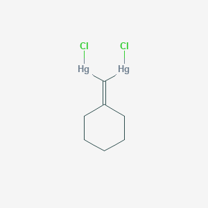 molecular formula C7H10Cl2Hg2 B14461192 Chloro-[chloromercurio(cyclohexylidene)methyl]mercury CAS No. 67091-33-2