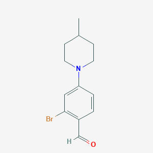 2-Bromo-4-(4-methylpiperidin-1-yl)benzaldehyde
