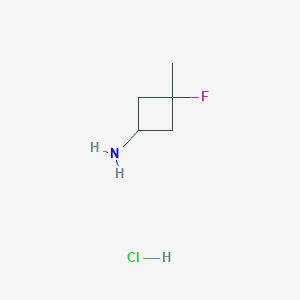 molecular formula C5H11ClFN B1446123 3-Fluoro-3-methylcyclobutan-1-amine hydrochloride CAS No. 1638768-85-0
