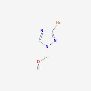 molecular formula C3H4BrN3O B1446126 (3-bromo-1H-1,2,4-triazol-1-yl)methanol CAS No. 1674390-16-9