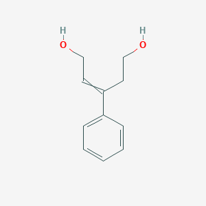 molecular formula C11H14O2 B14461260 3-Phenylpent-2-ene-1,5-diol CAS No. 72169-35-8