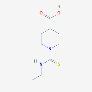 molecular formula C9H16N2O2S B1446127 1-(Ethylcarbamothioyl)piperidine-4-carboxylic acid CAS No. 1823409-13-7