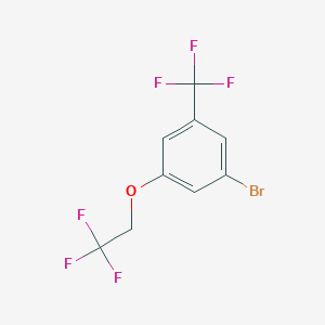 molecular formula C9H5BrF6O B1446133 1-Bromo-3-(2,2,2-trifluoroethoxy)-5-(trifluoromethyl)benzene CAS No. 1704069-34-0