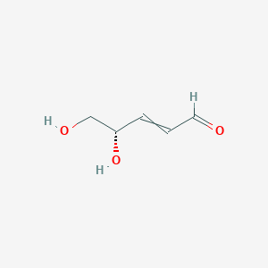 molecular formula C5H8O3 B14461385 (4S)-4,5-Dihydroxypent-2-enal CAS No. 67528-75-0