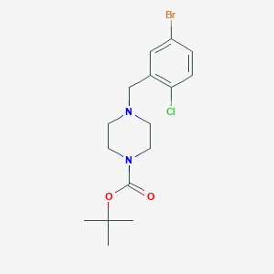 molecular formula C16H22BrClN2O2 B1446139 Tert-butyl 4-(5-bromo-2-chlorobenzyl)piperazine-1-carboxylate CAS No. 1704074-43-0