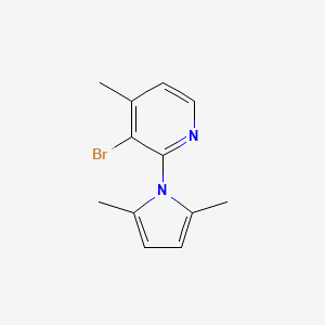 molecular formula C12H13BrN2 B1446142 3-bromo-2-(2,5-dimethyl-1H-pyrrol-1-yl)-4-methylpyridine CAS No. 1704097-61-9