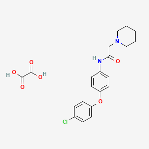 molecular formula C21H23ClN2O6 B14461453 N-[4-(4-chlorophenoxy)phenyl]-2-piperidin-1-ylacetamide;oxalic acid CAS No. 69838-15-9