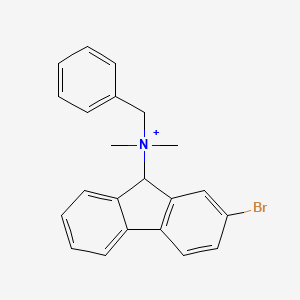 molecular formula C22H21BrN+ B14461475 Benzyl-(2-bromo-9H-fluoren-9-YL)-dimethyl-azanium CAS No. 71740-38-0