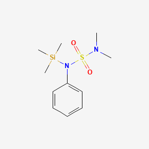 molecular formula C11H20N2O2SSi B14461506 N,N-Dimethyl-N'-phenyl-N'-(trimethylsilyl)sulfuric diamide CAS No. 71633-55-1