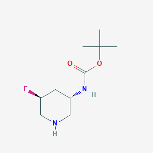 molecular formula C10H19FN2O2 B1446154 tert-butyl N-[(3S,5S)-5-fluoropiperidin-3-yl]carbamate CAS No. 1593969-81-3