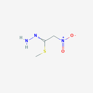 molecular formula C3H7N3O2S B14461573 Methyl nitroethanehydrazonothioate CAS No. 66031-19-4