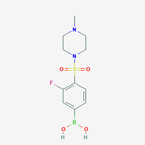 molecular formula C11H16BFN2O4S B1446159 (3-Fluoro-4-((4-methylpiperazin-1-yl)sulfonyl)phenyl)boronic acid CAS No. 1447713-71-4