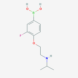 molecular formula C11H17BFNO3 B1446160 (3-氟-4-(2-(异丙基氨基)乙氧基)苯基)硼酸 CAS No. 1704097-40-4