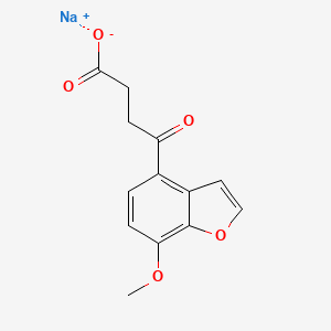 molecular formula C13H11NaO5 B14461601 sodium;4-(7-methoxy-1-benzofuran-4-yl)-4-oxobutanoate CAS No. 73698-63-2