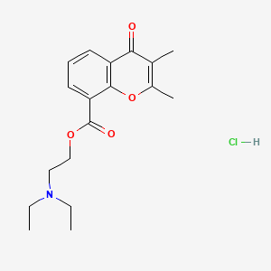 molecular formula C18H24ClNO4 B14461608 2,3-Dimethylchromone-8-carboxylic acid diethylaminoethyl ester hydrochloride CAS No. 73771-75-2