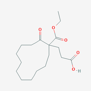 molecular formula C18H30O5 B14461611 3-[1-(Ethoxycarbonyl)-2-oxocyclododecyl]propanoic acid CAS No. 65886-67-1