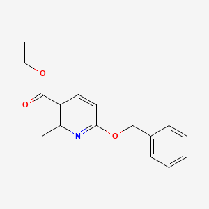 molecular formula C16H17NO3 B1446162 Ethyl 6-(benzyloxy)-2-methylpyridine-3-carboxylate CAS No. 1630906-72-7