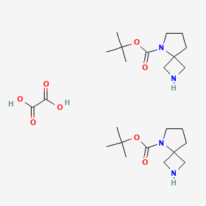 molecular formula C24H42N4O8 B1446164 叔丁基 2,5-二氮杂螺[3.4]辛烷-5-羧酸半草酸酯 CAS No. 1630906-60-3