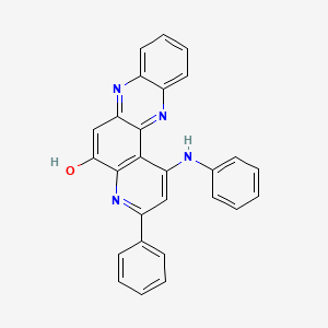 molecular formula C27H18N4O B14461648 1-Anilino-3-phenylpyrido[3,2-a]phenazin-5(7H)-one CAS No. 65954-40-7
