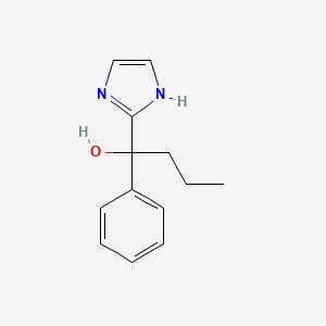 molecular formula C13H16N2O B1446165 1-(1H-imidazol-2-yl)-1-phenylbutan-1-ol CAS No. 1955532-00-9