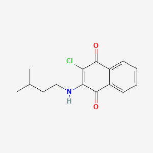 molecular formula C15H16ClNO2 B14461655 1,4-Naphthoquinone, 3-chloro-2-isopentylamino- CAS No. 73816-84-9