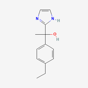 molecular formula C13H16N2O B1446166 1-(4-ethylphenyl)-1-(1H-imidazol-2-yl)ethan-1-ol CAS No. 1955523-04-2