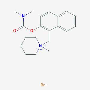 molecular formula C20H27BrN2O2 B14461672 N-(2-Hydroxy-1-naphthyl)methyl-N-methylpiperidinium bromide dimethylcarbamate (ester) CAS No. 67361-00-6