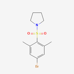 molecular formula C12H16BrNO2S B1446169 1-((4-溴-2,6-二甲苯基)磺酰)吡咯烷 CAS No. 1704066-95-4