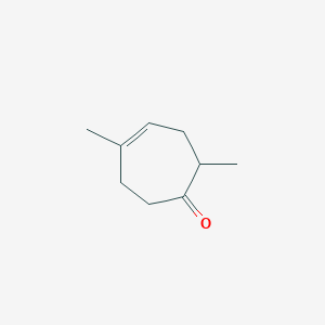 molecular formula C9H14O B14461692 4-Cyclohepten-1-one, 2,5-dimethyl- CAS No. 72272-31-2